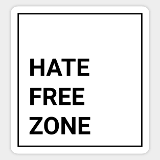 Hate Free Zone (left) Sticker